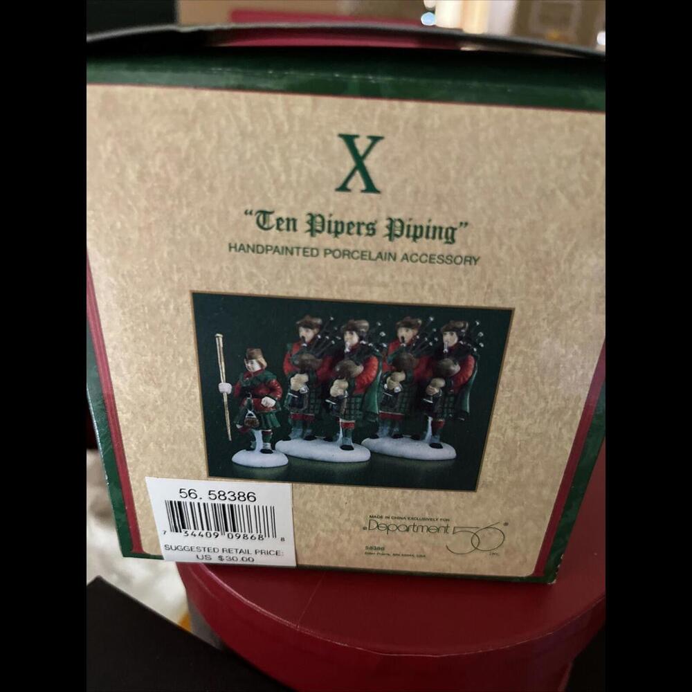 Department 56 Dept 56 X Ten Pipers Piping 12 Days Of Dickens Village
